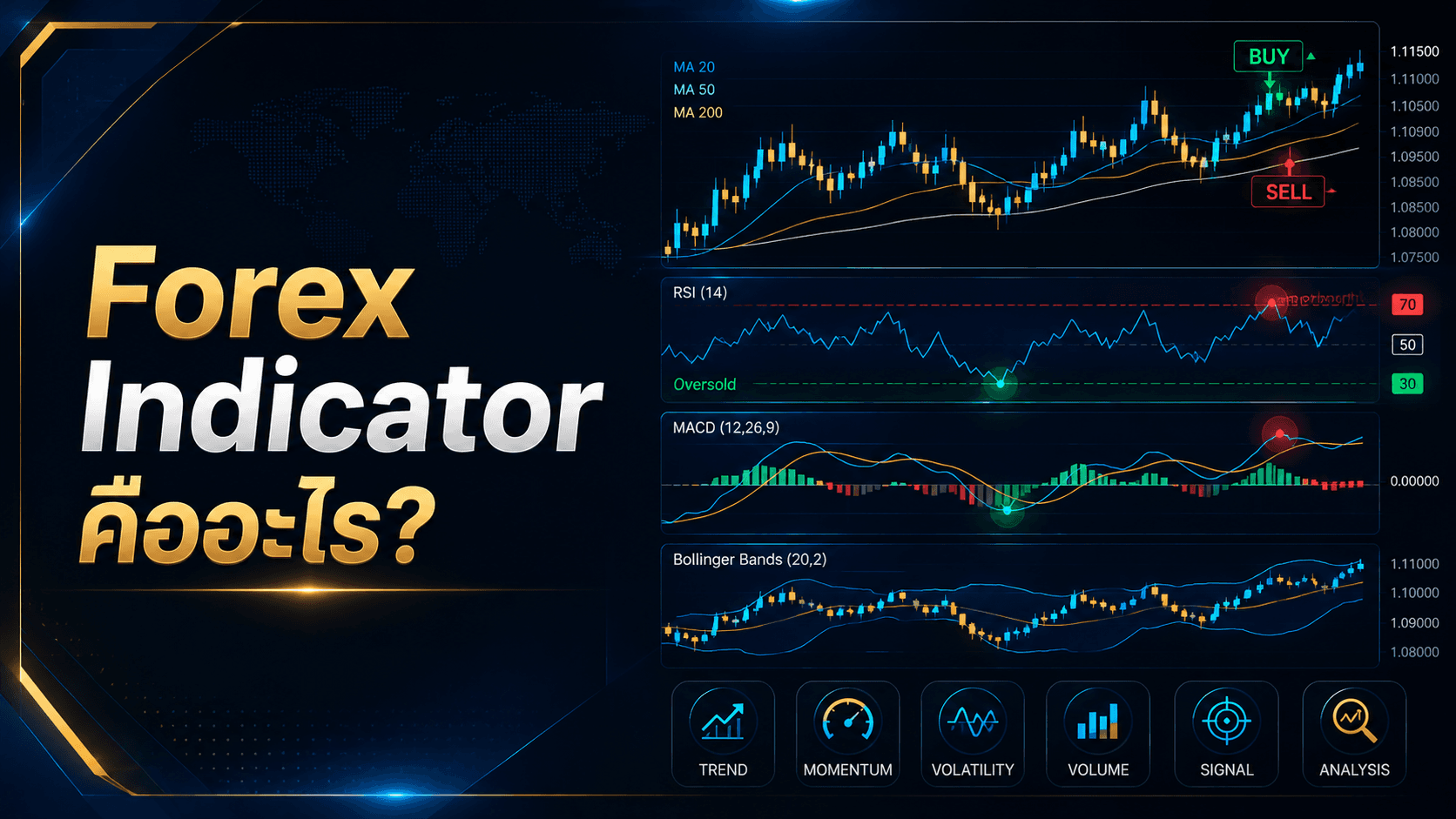อินดิเคเตอร์ Forex คืออะไร? คู่มือฉบับสมบูรณ์สำหรับเทรดเดอร์มือใหม่ 2026