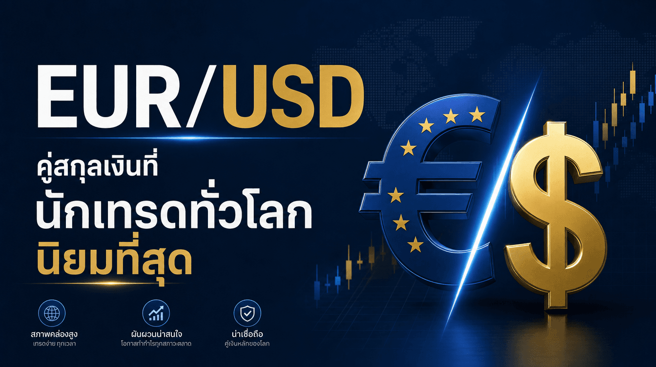 EUR/USD คู่สกุลเงินที่นักเทรดทั่วโลกนิยมที่สุด