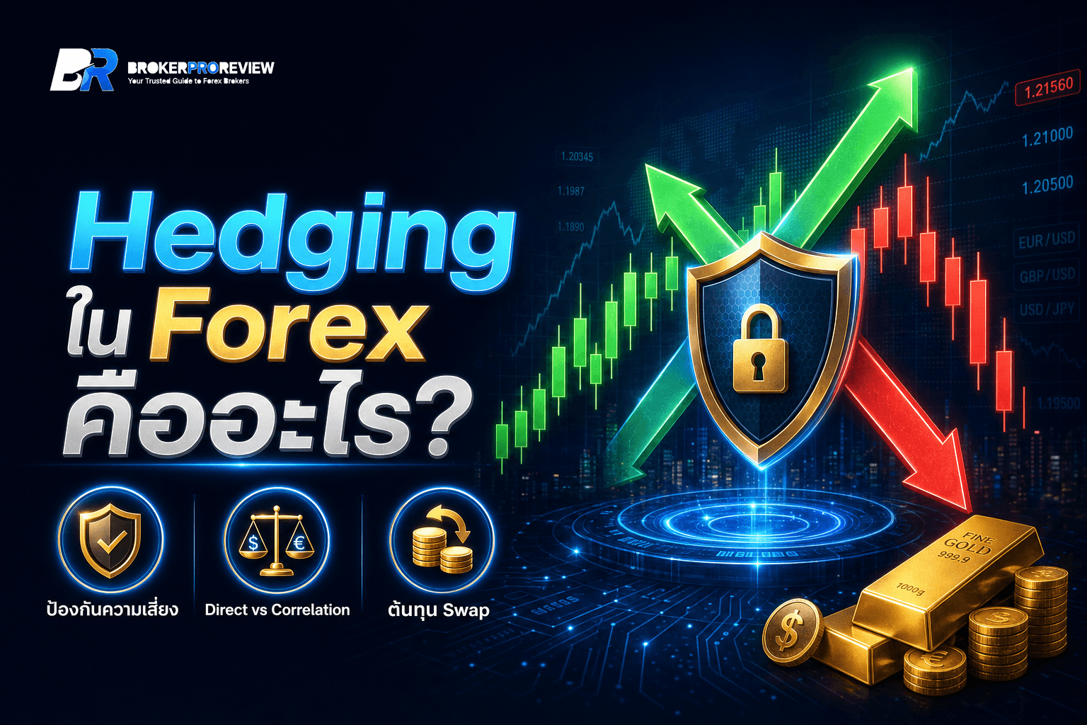 Hedging ใน Forex คืออะไร? กลยุทธ์ป้องกันความเสี่ยงพอร์ตที่นักเทรดต้องรู้ (ฉบับปี 2026)